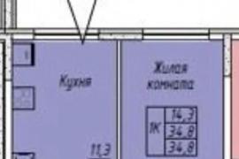 1-к. квартира, 34 м², 1/13 эт.