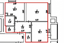 2-к. квартира, 61 м², 8/8 эт.