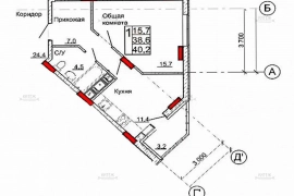 1-к. квартира, 40,2 м², 7/20 эт.