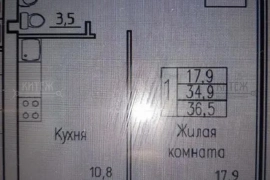 1-к. квартира, 36,5 м², 1/3 эт.
