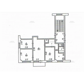 4-к. квартира, 58,8 м², 3/5 эт.