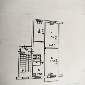 3-к. квартира, 62,9 м², 2/5 эт.
